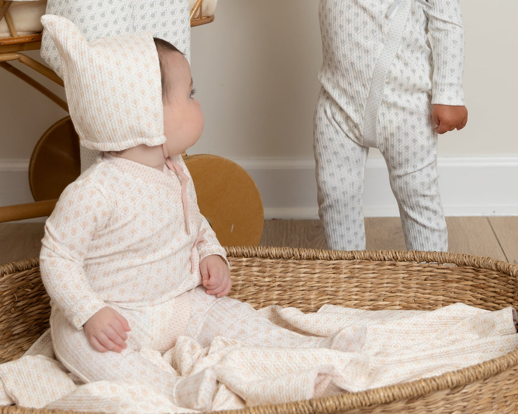 Double print layette set - girls print