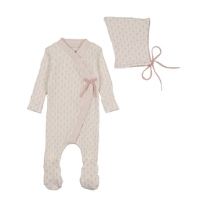 Double print layette set - girls print