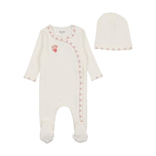 Load image into Gallery viewer, Dutch baby footie and beanie - chalk white girls

