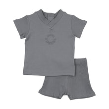 Load image into Gallery viewer, Embossed Logo Short Ensemble - ocean blue
