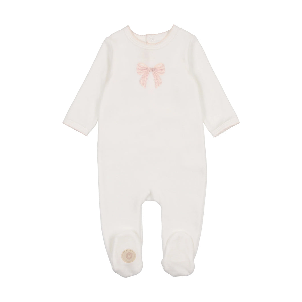 Embroidered bow gift set - Ivory