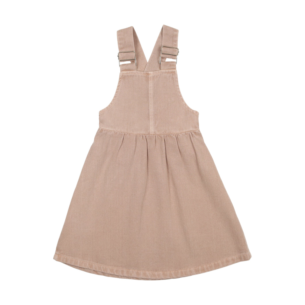Denim pinafore dress - Pale pink wash