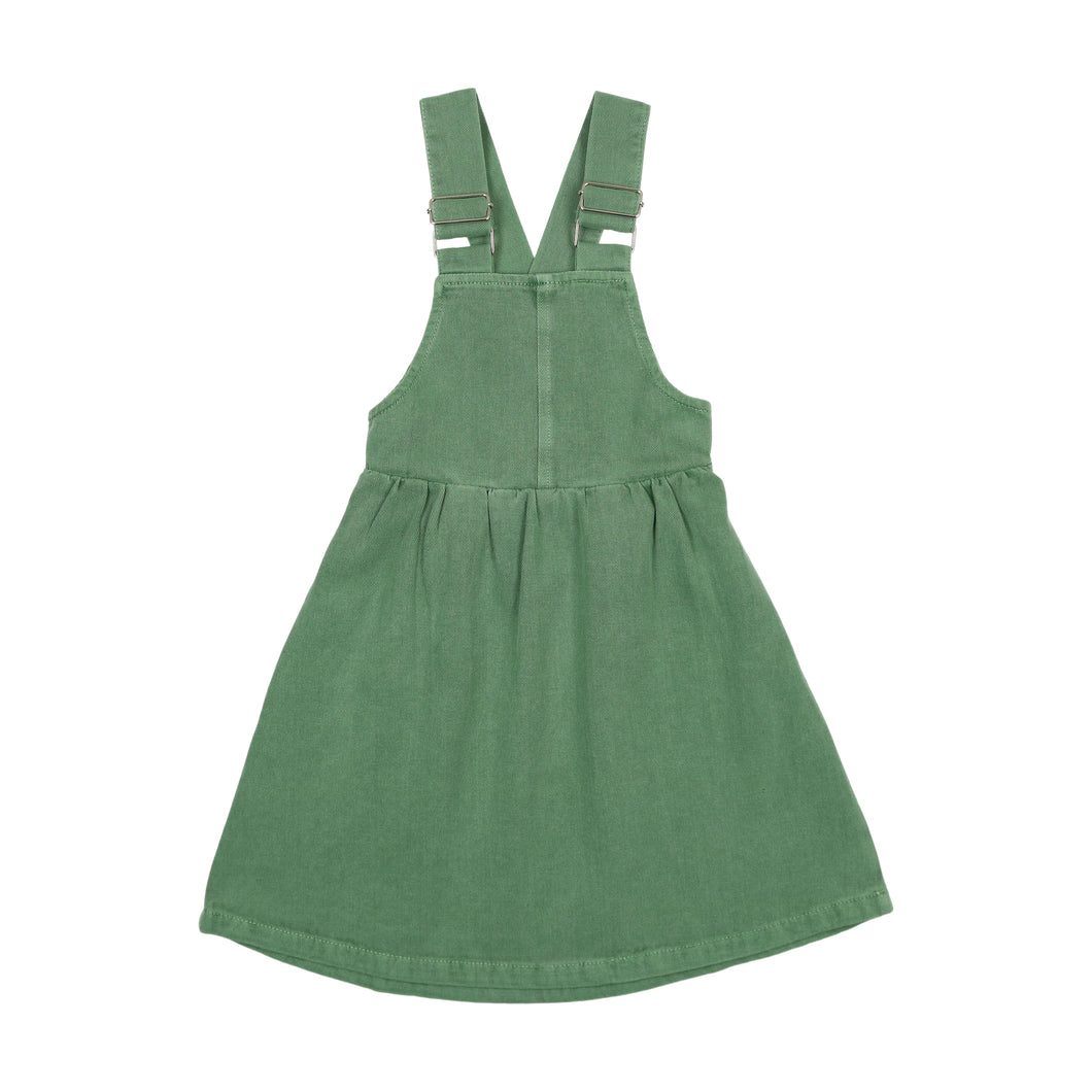 Denim pinafore dress - Green wash