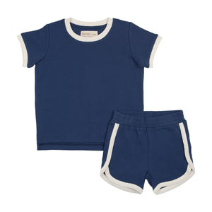 Tennis track set - navy/ecru