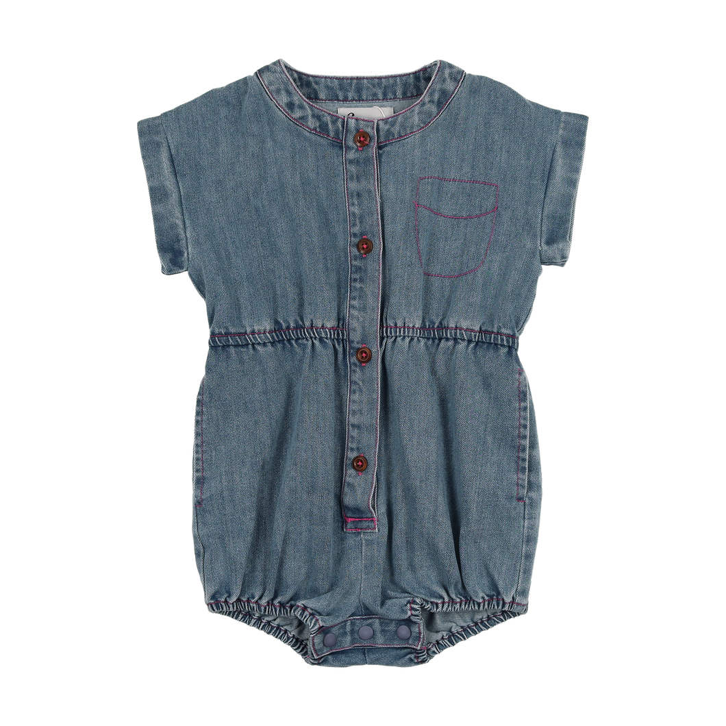 Gwen romper girls - denim