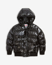 Load image into Gallery viewer, Black glitter puffy coat - Black
