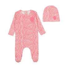 Load image into Gallery viewer, Floral crest layette set - rose dust
