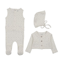 Load image into Gallery viewer, Floral Cardigan -Chalk White Boys Layette set
