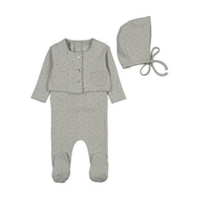 Load image into Gallery viewer, Floral Cardigan -Meadow Mist Layette set

