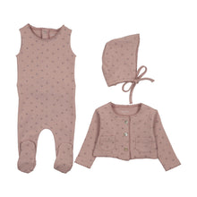 Load image into Gallery viewer, Floral Cardigan - Rose Layette set
