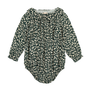 Floral romper - forest