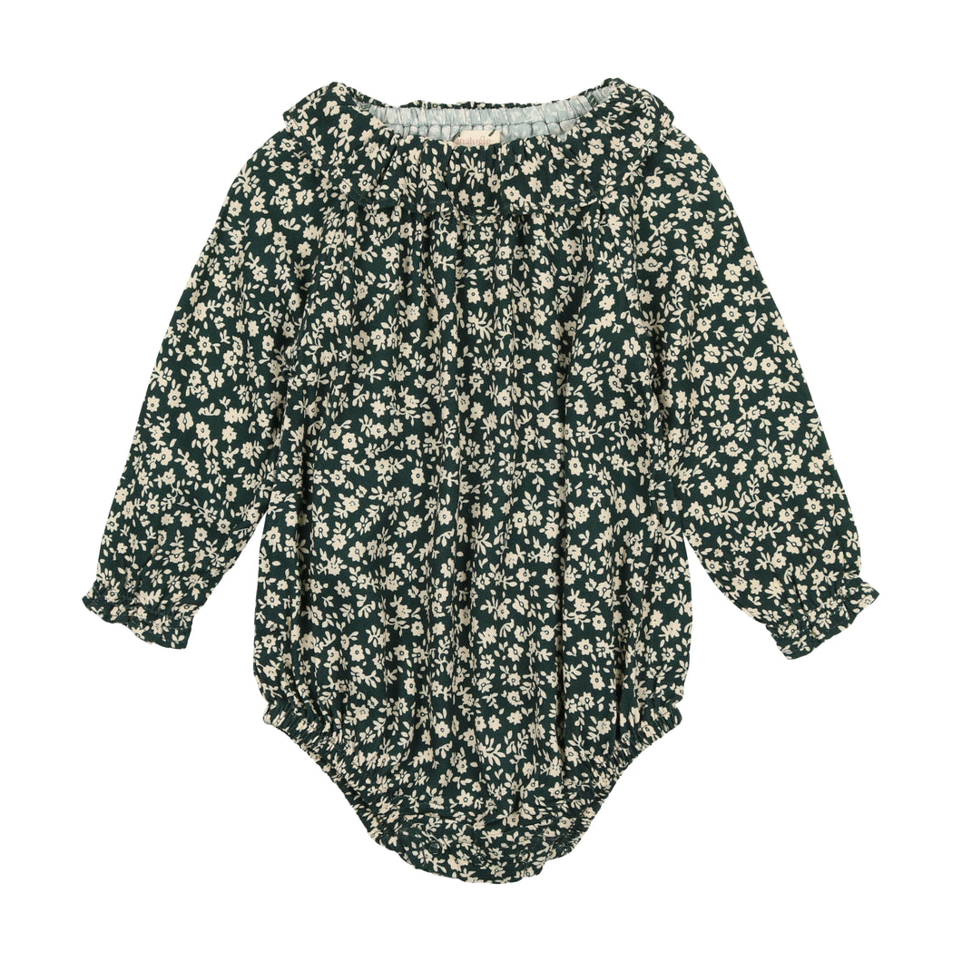 Floral romper - forest