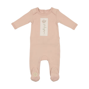 Flower patch footie - Pink whip