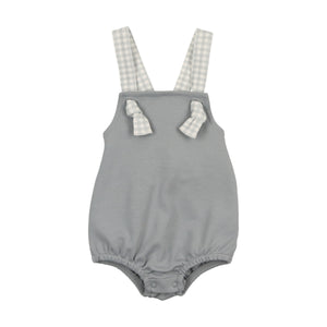 Gingham glory romper - quarry