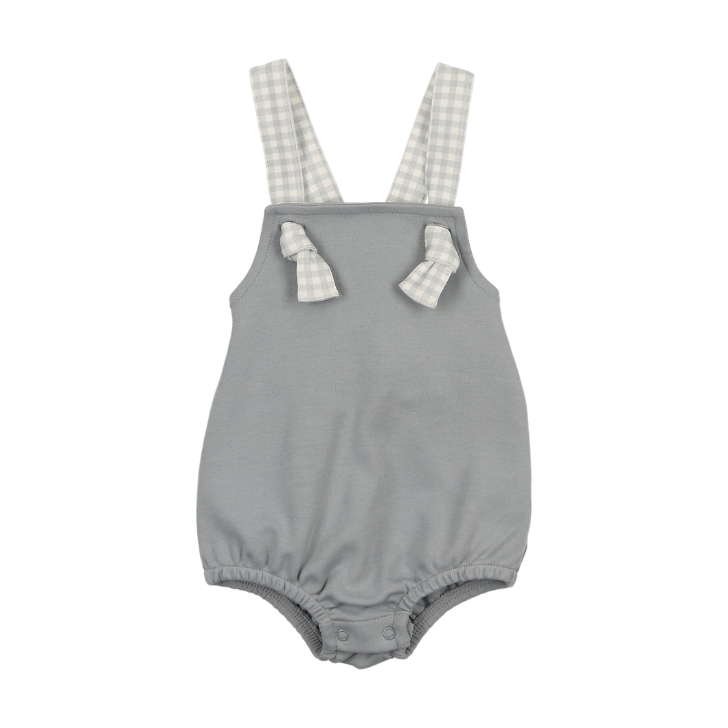 Gingham glory romper - quarry