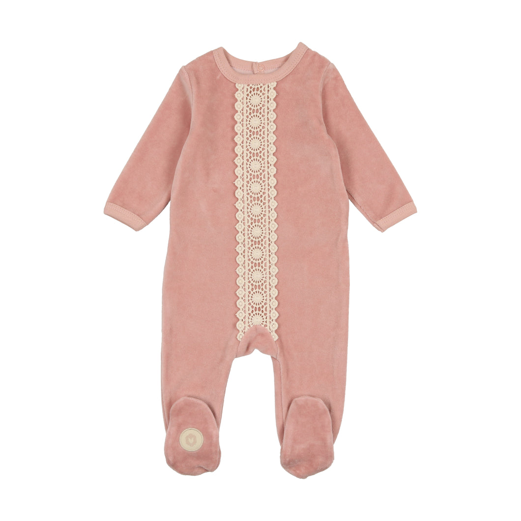 Grace of lace footie - Pale mauve