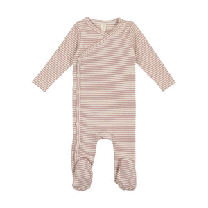 Heather stripe layette set - lilac