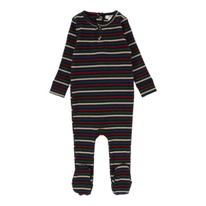 Henley footie and beanie - multistripe