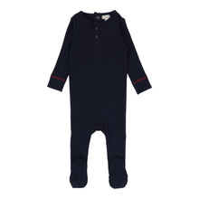 Load image into Gallery viewer, Henley footie and beanie - navy
