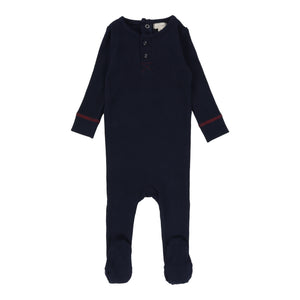 Henley footie and beanie - navy