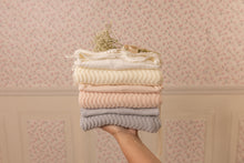 Load image into Gallery viewer, Herringbone cardigan footie - Pearly pink
