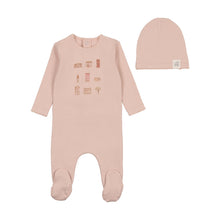 Load image into Gallery viewer, Home sweet footie and beanie - dusty pink
