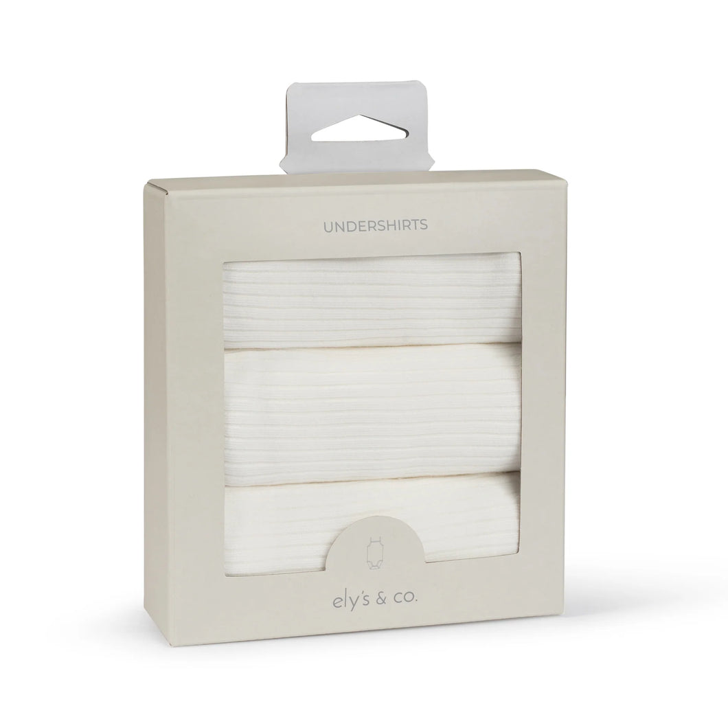 3 pack ribbed spaghetti strap undershirts - Ivory