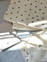 Load image into Gallery viewer, 2 Pack Cherry Print Collection - Muslin Swaddle -Ivory/yellow

