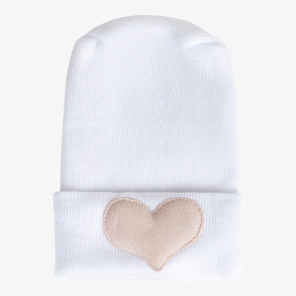 Hospital hat - Linen petal heart