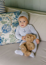 Load image into Gallery viewer, Cross Stitch Collection - Blue - Footie + Beanie
