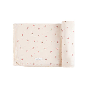 Ribbed tulip blanket - pink/cream