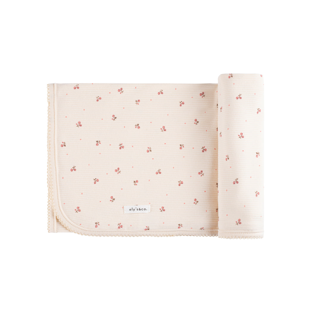 Ribbed tulip blanket - pink/cream