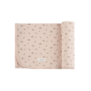 Printed ginkgo blanket - blush