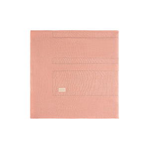 Petal pink raised knit blanket