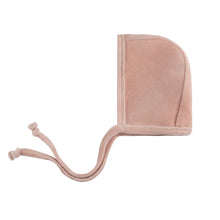 Load image into Gallery viewer, Velour celestial footie and bonnet - Dusty pink
