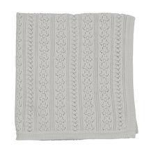 Load image into Gallery viewer, Intricate Knit Layette Set - Dusty Blue
