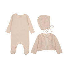 Load image into Gallery viewer, Intricate Knit Layette Set - Champagne Pink
