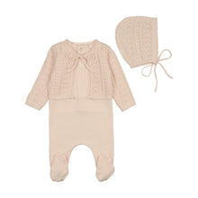 Load image into Gallery viewer, Intricate Footie/Bonnet-Champagne Pink
