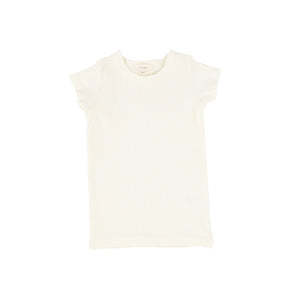 Ribbed tee short sleeve - ivory
