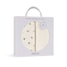 Load image into Gallery viewer, 2 Pack Cherry Print Collection - Muslin Swaddle -Ivory/yellow
