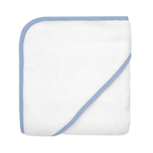 Load image into Gallery viewer, Baby hooded towel - white/blue
