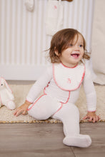 Load image into Gallery viewer, Bunny Rib Footie + Hat - Red
