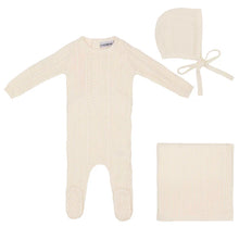 Load image into Gallery viewer, Pointelle knit layette set - Ivory
