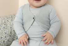 Load image into Gallery viewer, Knit applique layette set - london fog

