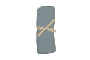 Knit embroidered dot accent layette set - Cloud blue