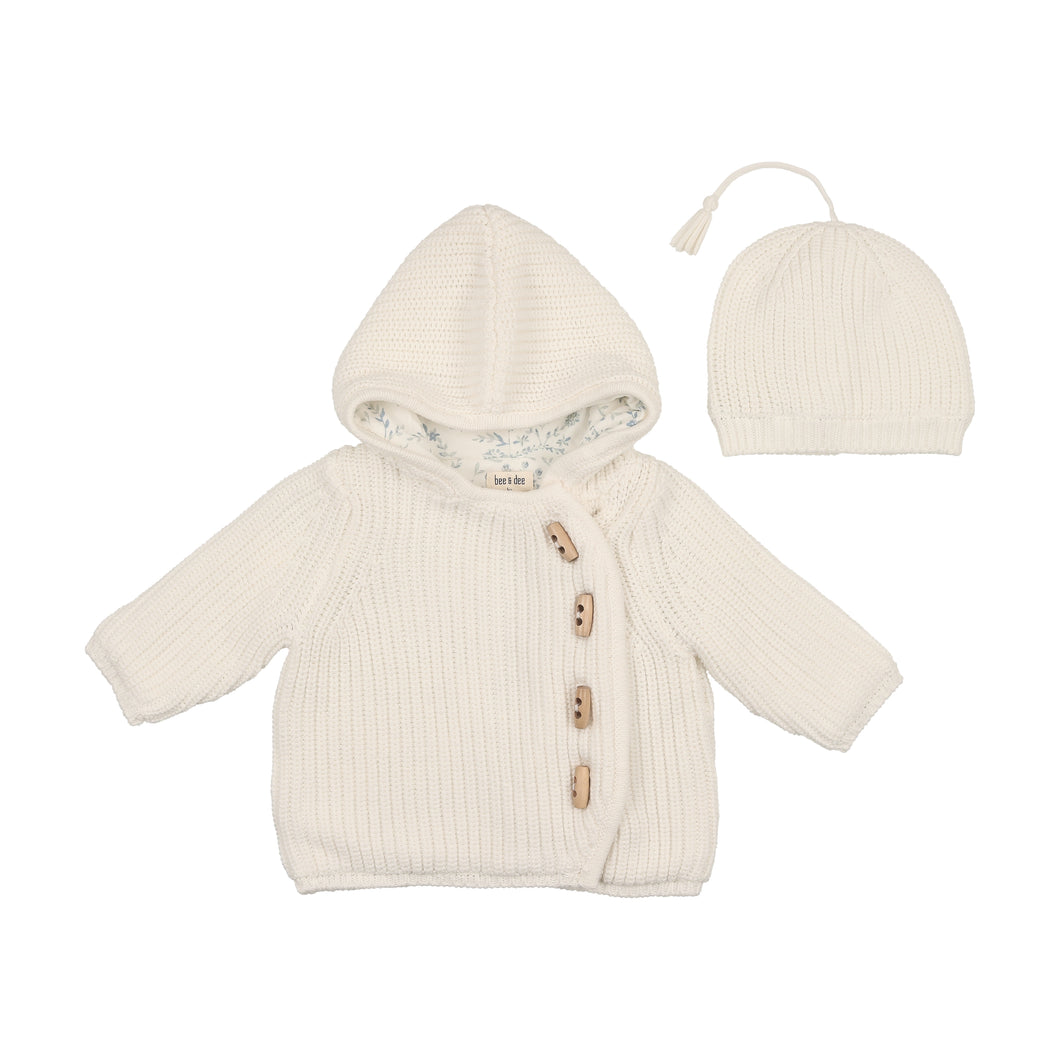 Knit toggle jacket - chalk white boys