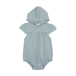 Scallop light blue girl romper