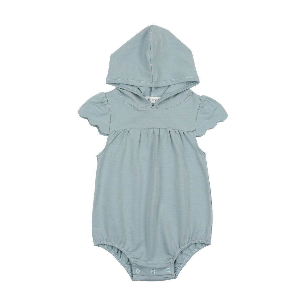 Scallop light blue girl romper