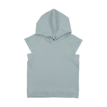 Load image into Gallery viewer, Scallop light blue tee with hood
