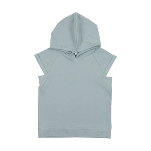 Scallop light blue tee with hood